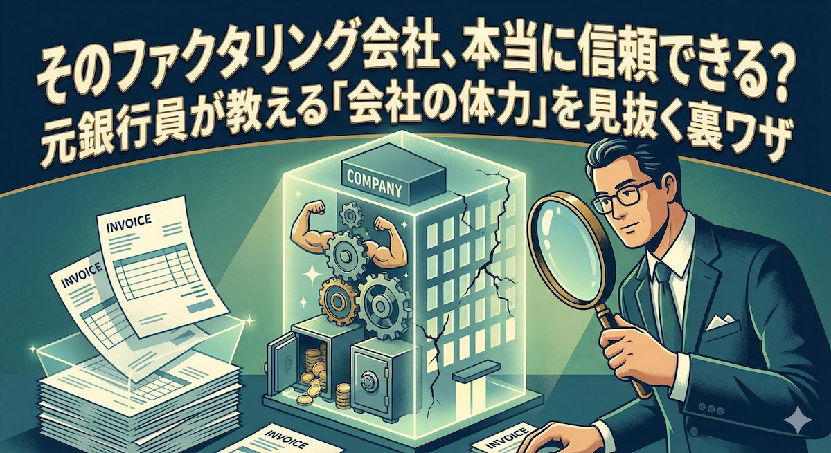 そのファクタリング会社、本当に信頼できる？元銀行員が教える「会社の体力」を見抜く裏ワザ